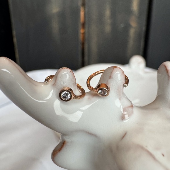 Pandora Rose Earring Posts & Textured Claw Earrings - Picture 7 of 7